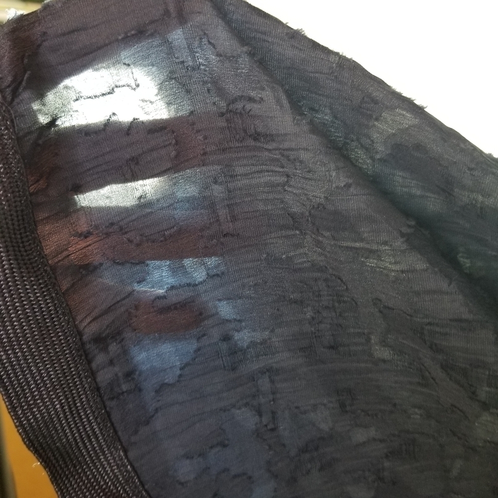 Talbots blue textured silk midi skirt new - Picture 9 of 11